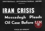 Image of Mohammad Mosaddeq New York United States USA, 1951, second 16 stock footage video 65675050618