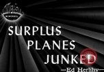 Image of World War 2 aircraft scrapped Walnut Ridge Arkansas USA, 1945, second 17 stock footage video 65675050695