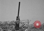 Standbild 55 Brigade AAA 90 mm Kanone unter camouflage Netting Hammond Louisiana USA, 1943, aus Sekunde 19 historischem Filmmaterial Videoclip 65675050732