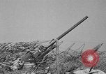 Standbild 55 Brigade AAA 90 mm Kanone unter camouflage Netting Hammond Louisiana USA, 1943, aus Sekunde 40 historischem Filmmaterial Videoclip 65675050732