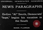 Image of Alfred Emanuel Smith Miami Florida USA, 1930, second 1 stock footage video 65675050769