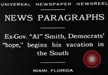 Image of Alfred Emanuel Smith Miami Florida USA, 1930, second 10 stock footage video 65675050769