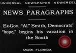 Image of Alfred Emanuel Smith Miami Florida USA, 1930, second 11 stock footage video 65675050769