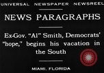 Image of Alfred Emanuel Smith Miami Florida USA, 1930, second 12 stock footage video 65675050769
