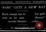 Standbild Babe Ruth golf spielen Saint Petersburg Florida USA, 1930, aus Sekunde 15 historischem Filmmaterial Videoclip 65675050771