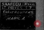 Image of paratroop infantrymen Philippines, 1945, second 4 stock footage video 65675050806