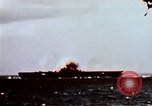 Image of Japanese Kamikaze aircraft hits USS Lexington Pacific Ocean, 1944, second 12 stock footage video 65675050812