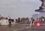 Image of USS Enterprise kamikaze attack Pacific Ocean, 1945, second 47 stock footage video 65675050836