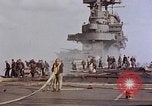 Image of USS Enterprise kamikaze attack Pacific Ocean, 1945, second 49 stock footage video 65675050836