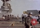Image of USS Enterprise kamikaze attack Pacific Ocean, 1945, second 52 stock footage video 65675050836
