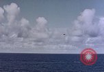 Image of U.S. Navy TBF Avenger aircraft drop practice bombs on target sled Pacific Ocean, 1945, second 3 stock footage video 65675050838
