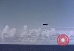 Image of U.S. Navy TBF Avenger aircraft drop practice bombs on target sled Pacific Ocean, 1945, second 7 stock footage video 65675050838