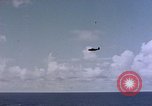 Image of U.S. Navy TBF Avenger aircraft drop practice bombs on target sled Pacific Ocean, 1945, second 10 stock footage video 65675050838