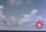 Image of U.S. Navy TBF Avenger aircraft drop practice bombs on target sled Pacific Ocean, 1945, second 21 stock footage video 65675050838