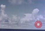 Image of U.S. Navy TBF Avenger aircraft drop practice bombs on target sled Pacific Ocean, 1945, second 22 stock footage video 65675050838