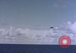 Image of U.S. Navy TBF Avenger aircraft drop practice bombs on target sled Pacific Ocean, 1945, second 30 stock footage video 65675050838