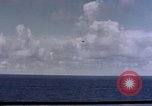 Image of U.S. Navy TBF Avenger aircraft drop practice bombs on target sled Pacific Ocean, 1945, second 41 stock footage video 65675050838
