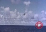 Image of U.S. Navy TBF Avenger aircraft drop practice bombs on target sled Pacific Ocean, 1945, second 43 stock footage video 65675050838