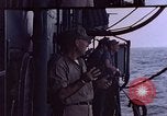 Image of U.S. Navy TBF Avenger aircraft drop practice bombs on target sled Pacific Ocean, 1945, second 45 stock footage video 65675050838