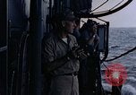 Image of U.S. Navy TBF Avenger aircraft drop practice bombs on target sled Pacific Ocean, 1945, second 57 stock footage video 65675050838