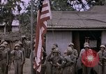 Image of American flag raising ceremony Saipan Northern Mariana Islands, 1944, second 38 stock footage video 65675050871