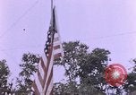 Image of American flag raising ceremony Saipan Northern Mariana Islands, 1944, second 40 stock footage video 65675050871