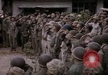 Image of American flag raising ceremony Saipan Northern Mariana Islands, 1944, second 46 stock footage video 65675050871