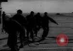 Image of USS Yorktown under Japanese aircraft attack Pacific Ocean, 1945, second 35 stock footage video 65675050877
