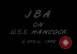 Image of USS Hancock Pacific Ocean, 1945, second 1 stock footage video 65675050879