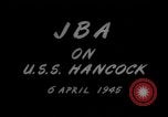 Image of USS Hancock Pacific Ocean, 1945, second 6 stock footage video 65675050879