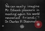 Image of Thomas Alva Edison United States USA, 1923, second 5 stock footage video 65675050978