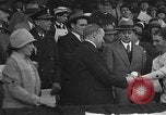 Image of President and Mrs. Calvin Coolidge at baseball game Washington DC USA, 1927, second 15 stock footage video 65675051047