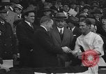 Image of President and Mrs. Calvin Coolidge at baseball game Washington DC USA, 1927, second 16 stock footage video 65675051047