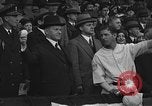 Image of President and Mrs. Calvin Coolidge at baseball game Washington DC USA, 1927, second 39 stock footage video 65675051047