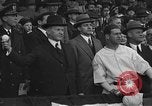 Image of President and Mrs. Calvin Coolidge at baseball game Washington DC USA, 1927, second 40 stock footage video 65675051047