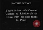 Standbild Charles Lindbergh Feier Washington DC USA, 1927, aus Sekunde 26 historischem Filmmaterial Videoclip 65675051052