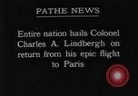 Standbild Charles Lindbergh Feier Washington DC USA, 1927, aus Sekunde 27 historischem Filmmaterial Videoclip 65675051052
