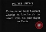Standbild Charles Lindbergh Feier Washington DC USA, 1927, aus Sekunde 28 historischem Filmmaterial Videoclip 65675051052
