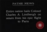 Standbild Charles Lindbergh Feier Washington DC USA, 1927, aus Sekunde 30 historischem Filmmaterial Videoclip 65675051052