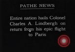 Standbild Charles Lindbergh Feier Washington DC USA, 1927, aus Sekunde 31 historischem Filmmaterial Videoclip 65675051052