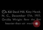 Image of Wright Brothers first flight at Kitty Hawk France, 1908, second 4 stock footage video 65675051058