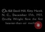 Image of Wright Brothers first flight at Kitty Hawk France, 1908, second 7 stock footage video 65675051058