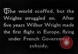 Image of Wright Brothers first flight at Kitty Hawk France, 1908, second 26 stock footage video 65675051058