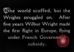 Image of Wright Brothers first flight at Kitty Hawk France, 1908, second 29 stock footage video 65675051058