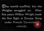 Image of Wright Brothers first flight at Kitty Hawk France, 1908, second 31 stock footage video 65675051058