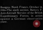 Standbild Deutsche Beobachtung Ebene Busigny Nord Frankreich, 1918, aus Sekunde 1 historischem Filmmaterial Videoclip 65675051063