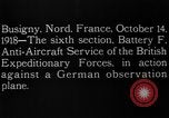 Standbild Deutsche Beobachtung Ebene Busigny Nord Frankreich, 1918, aus Sekunde 3 historischem Filmmaterial Videoclip 65675051063