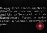 Standbild Deutsche Beobachtung Ebene Busigny Nord Frankreich, 1918, aus Sekunde 4 historischem Filmmaterial Videoclip 65675051063