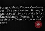 Standbild Deutsche Beobachtung Ebene Busigny Nord Frankreich, 1918, aus Sekunde 5 historischem Filmmaterial Videoclip 65675051063