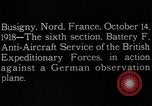 Standbild Deutsche Beobachtung Ebene Busigny Nord Frankreich, 1918, aus Sekunde 6 historischem Filmmaterial Videoclip 65675051063